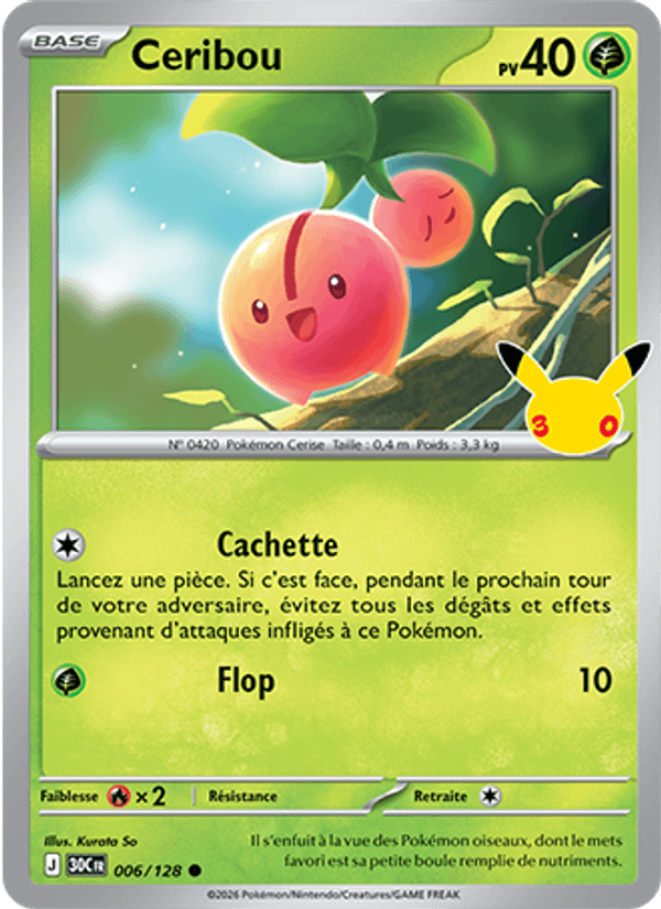 Ceribou 006 — 30 Jahre (French Pokémon TCG card)