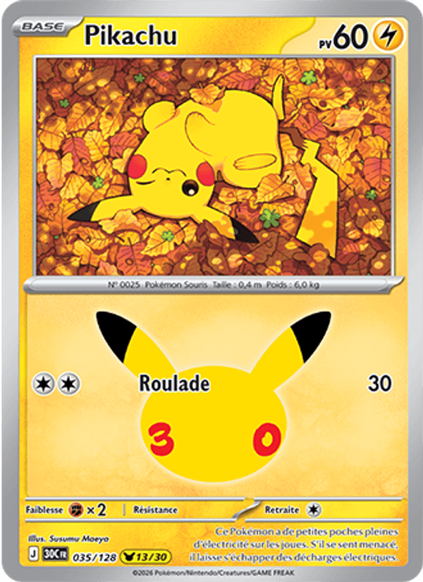 Pikachu 035 — 30 Jahre (French Pokémon TCG card)