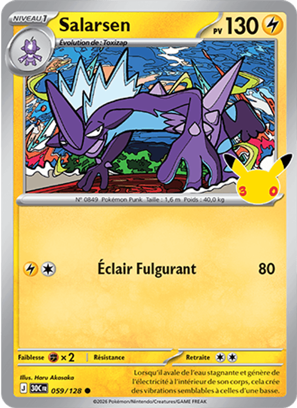 Salarsen 059 — 30 Jahre (French Pokémon TCG card)