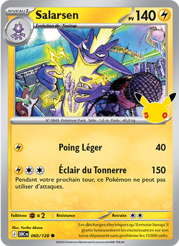 Salarsen 060 — 30 Jahre (French Pokémon TCG card)