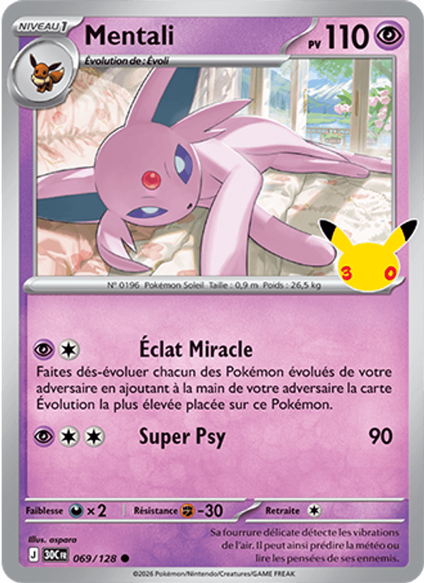 Mentali 069 — 30 Jahre (French Pokémon TCG card)