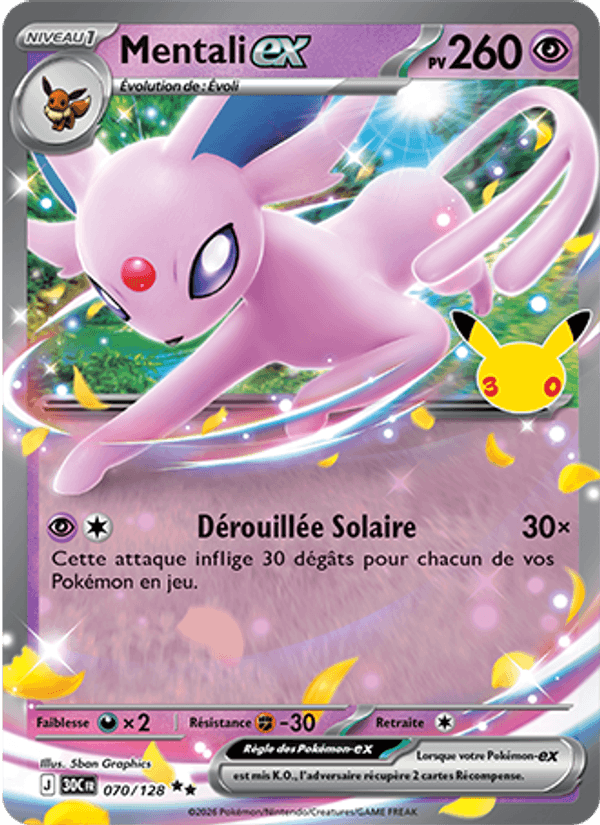 Mentali-ex 070 — 30 Jahre (French Pokémon TCG card)