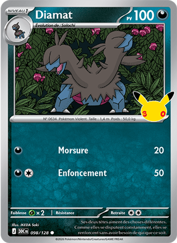 Diamat 098 — 30 Jahre (French Pokémon TCG card)