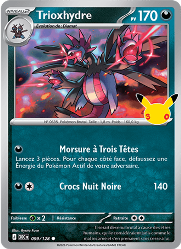 Trioxhydre 099 — 30 Jahre (French Pokémon TCG card)