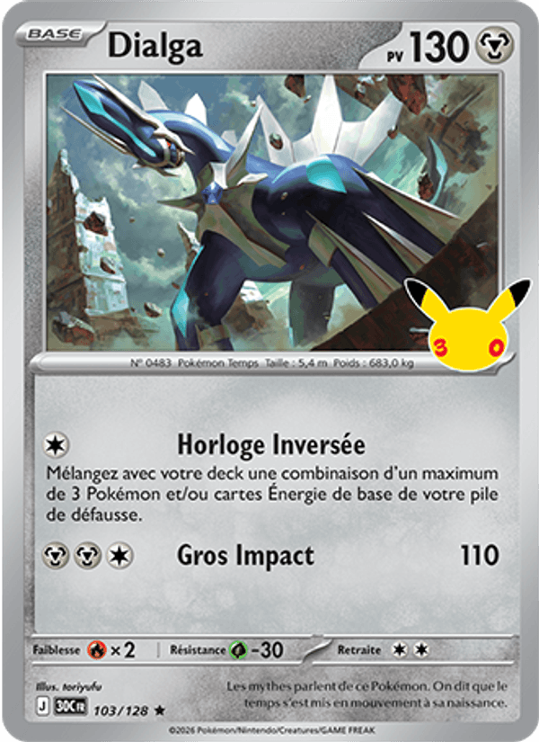 Dialga 103 — 30 Jahre (French Pokémon TCG card)
