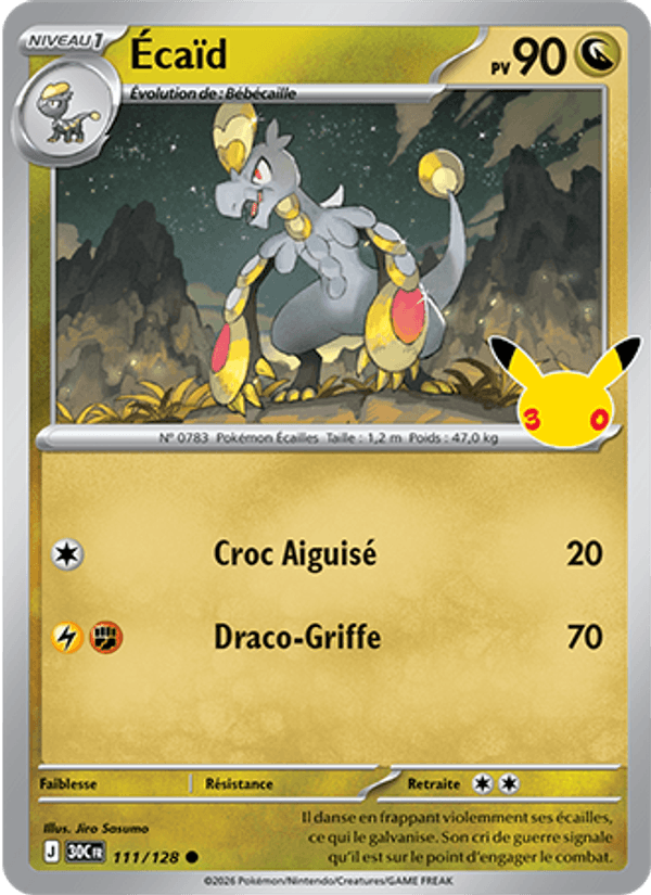 Écaïd 111 — 30 Jahre (French Pokémon TCG card)