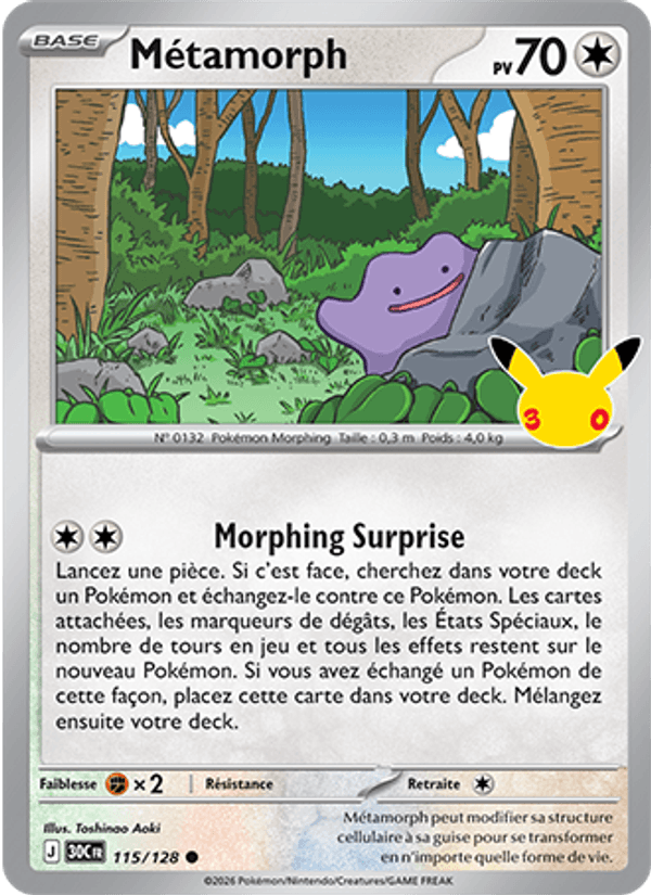 Métamorph 115 — 30 Jahre (French Pokémon TCG card)
