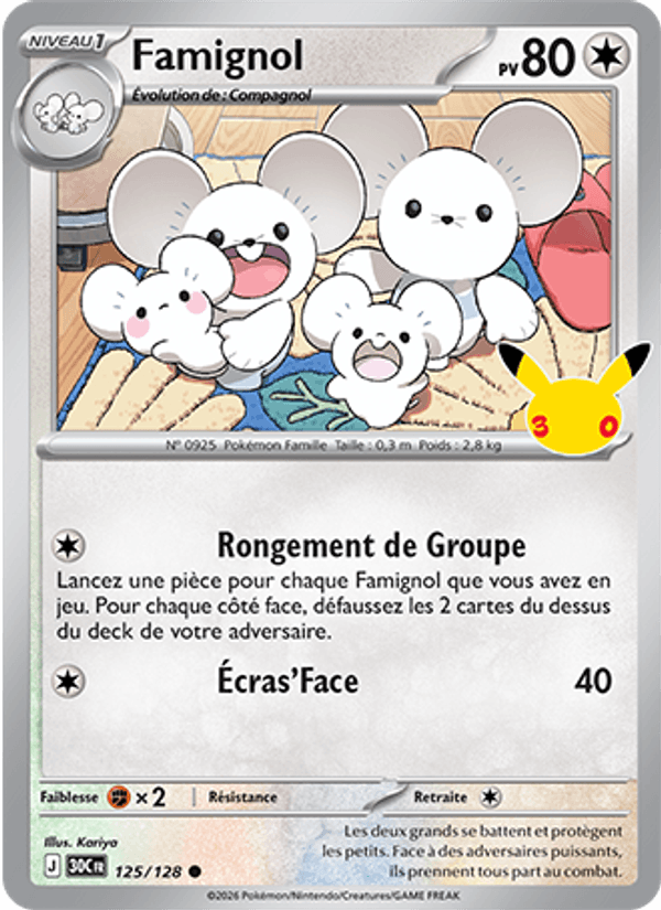 Famignol 125 — 30 Jahre (French Pokémon TCG card)