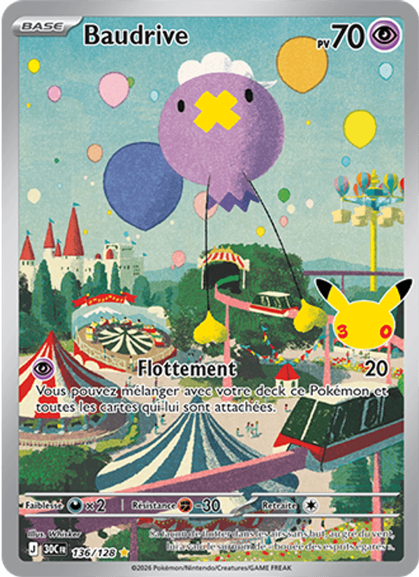 Baudrive 136 — 30 Jahre (French Pokémon TCG card)