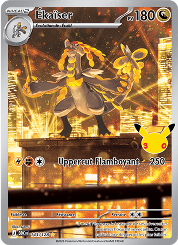 Ékaïser 143 — 30 Jahre (French Pokémon TCG card)