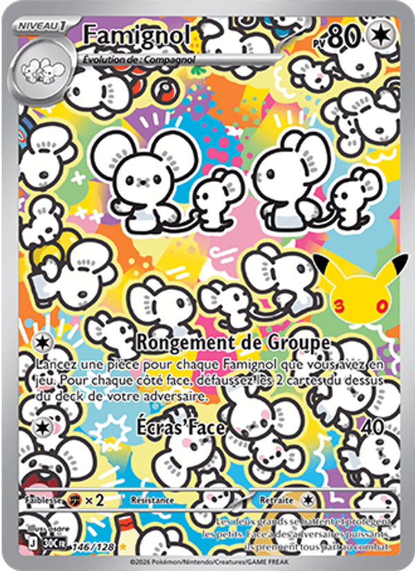 Famignol 146 — 30 Jahre (French Pokémon TCG card)