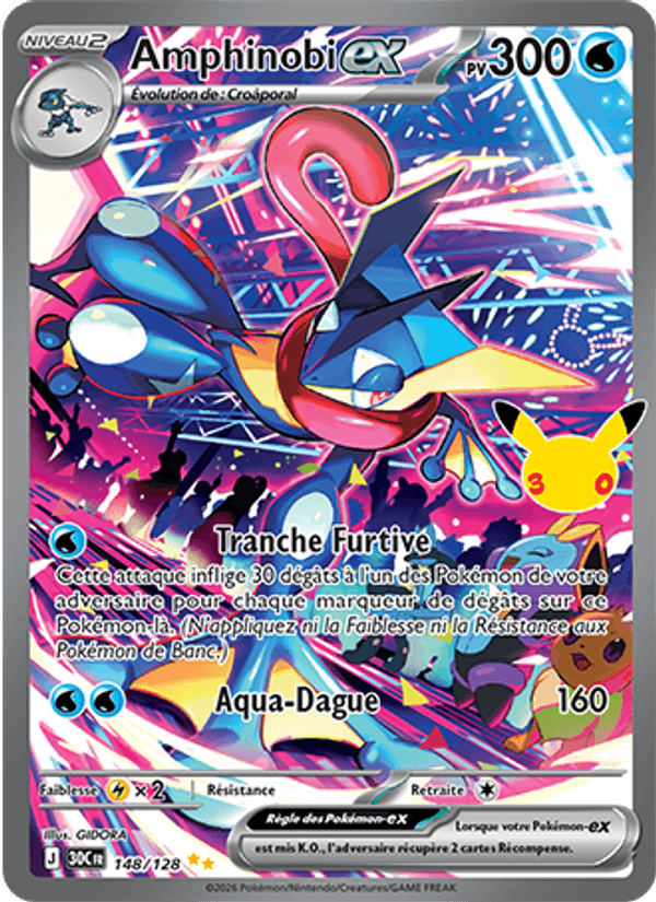 Amphinobi-ex 148 — 30 Jahre (French Pokémon TCG card)