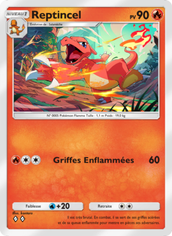 Reptincel 034 — Genetic Apex (French Pokémon TCG card)