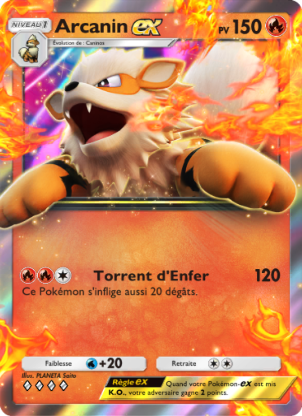 Arcanin-ex 041 — Genetic Apex (French Pokémon TCG card)