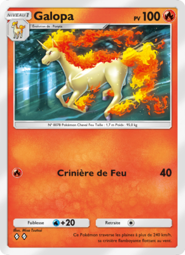 Galopa 043 — Genetic Apex (French Pokémon TCG card)