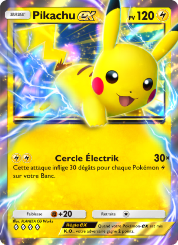 Pikachu-ex 096 — Genetic Apex (French Pokémon TCG card)