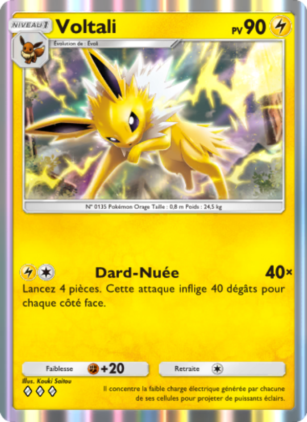 Voltali 102 — Genetic Apex (French Pokémon TCG card)