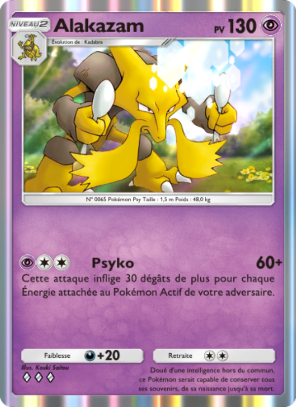 Alakazam 117 — Genetic Apex (French Pokémon TCG card)
