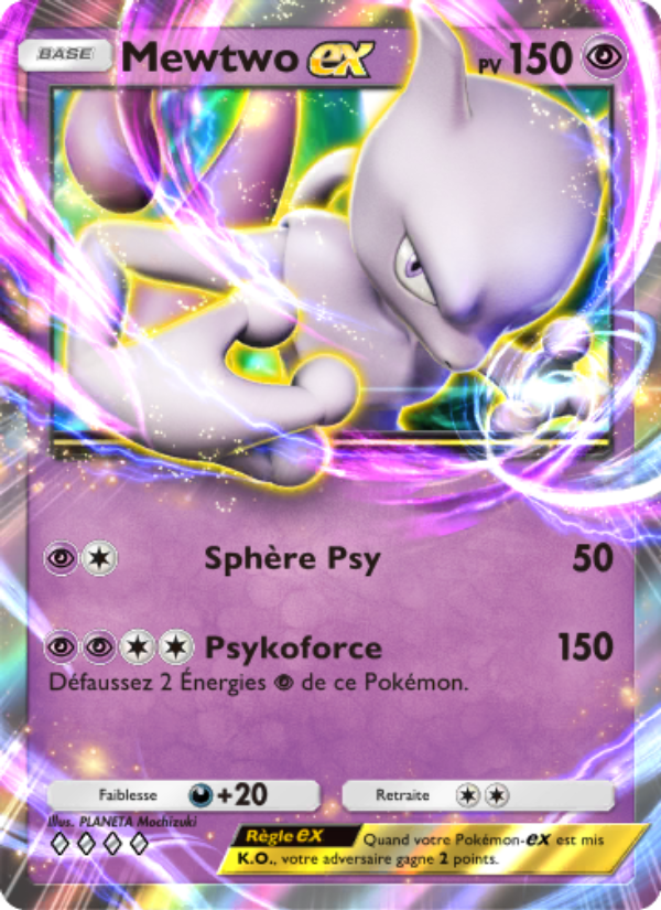 Mewtwo-ex 129 — Genetic Apex (French Pokémon TCG card)