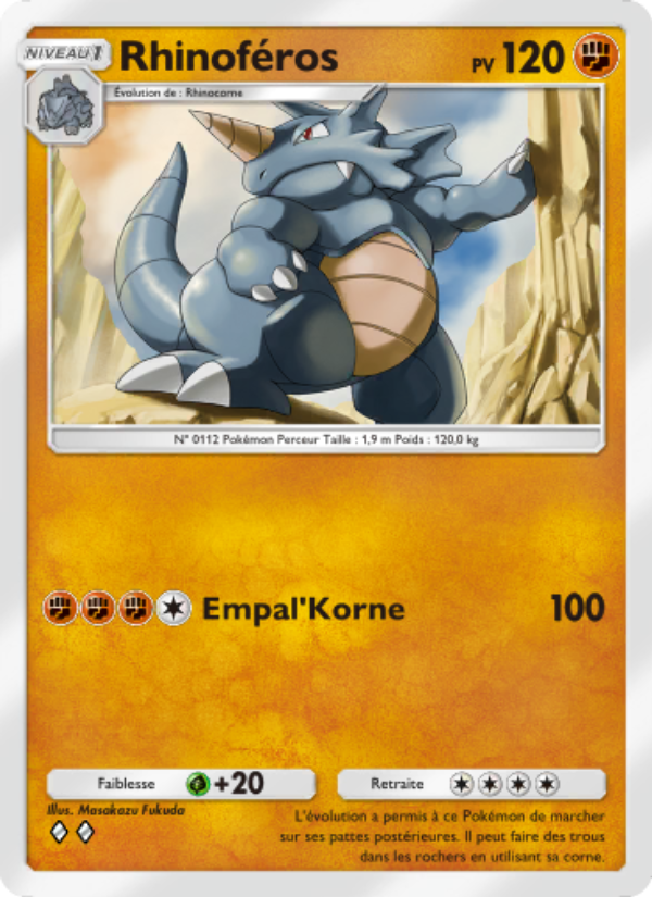 Rhinoféros 157 — Genetic Apex (French Pokémon TCG card)