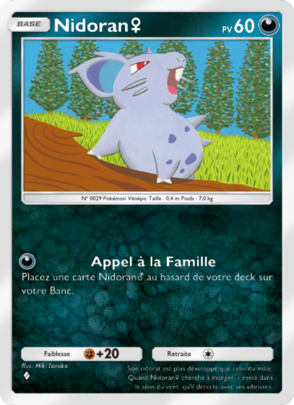 Nidoran♀ 166 — Genetic Apex (French Pokémon TCG card)
