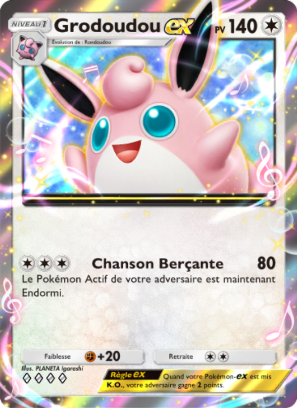 Grodoudou-ex 195 — Genetic Apex (French Pokémon TCG card)