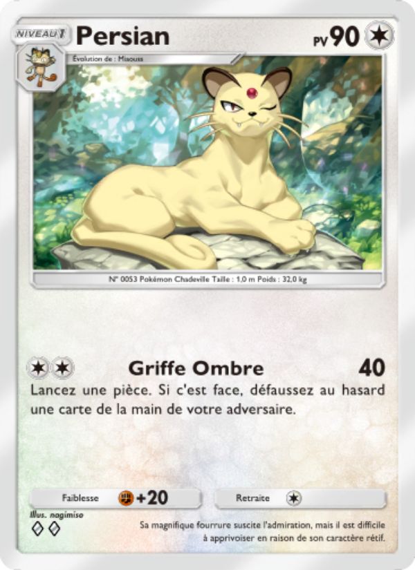 Persian 197 — Genetic Apex (French Pokémon TCG card)