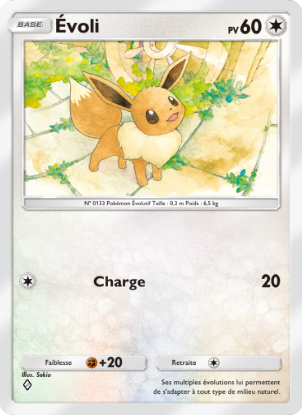Évoli 208 — Genetic Apex (French Pokémon TCG card)