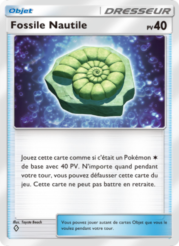 Fossile Nautile 216 — Genetic Apex (French Pokémon TCG card)
