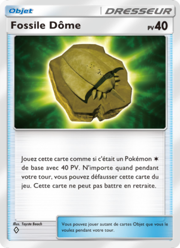 Fossile Dôme 217 — Genetic Apex (French Pokémon TCG card)
