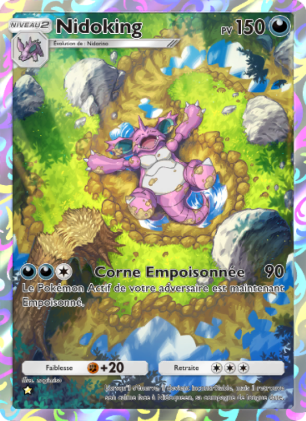 Nidoking 241 — Genetic Apex (French Pokémon TCG card)
