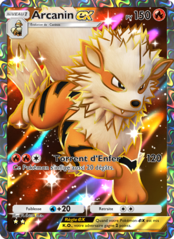 Arcanin-ex 254 — Genetic Apex (French Pokémon TCG card)