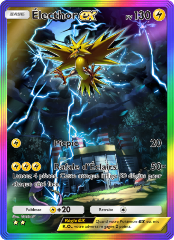 Électhor-ex 276 — Genetic Apex (French Pokémon TCG card)