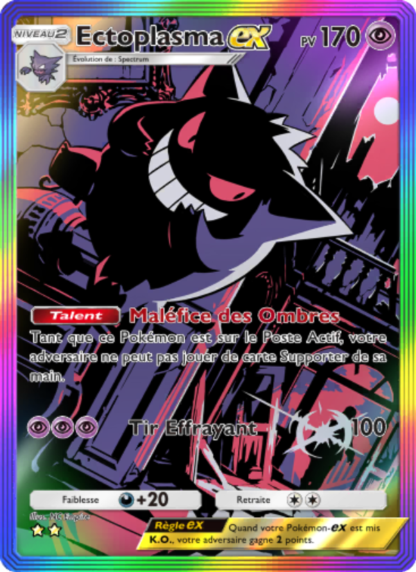 Ectoplasma-ex 277 — Genetic Apex (French Pokémon TCG card)