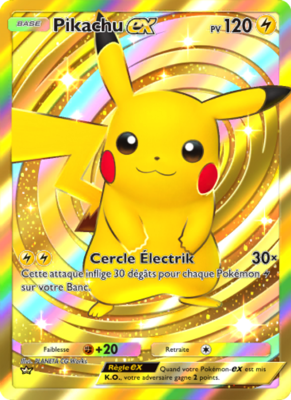Pikachu-ex 285 — Genetic Apex (French Pokémon TCG card)