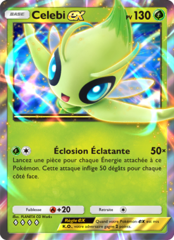 Celebi-ex 003 — Mythical Island (French Pokémon TCG card)