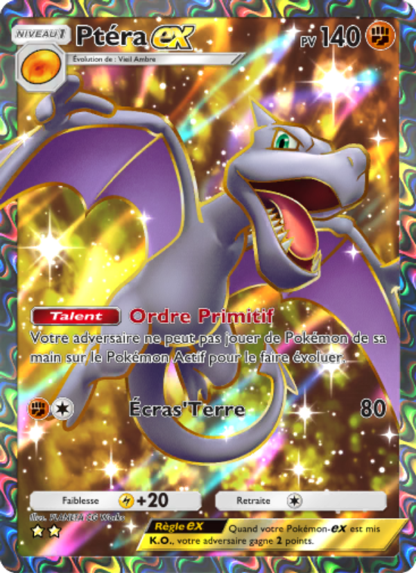 Ptéra-ex 078 — Mythical Island (French Pokémon TCG card)