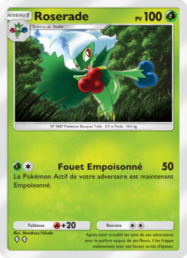 Roserade 009 — Space-Time Smackdown (French Pokémon TCG card)