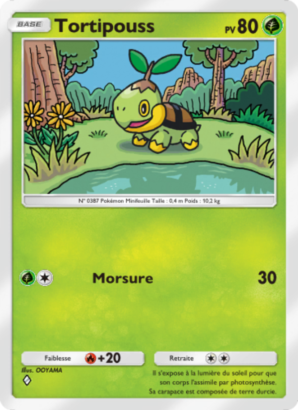 Tortipouss 010 — Space-Time Smackdown (French Pokémon TCG card)