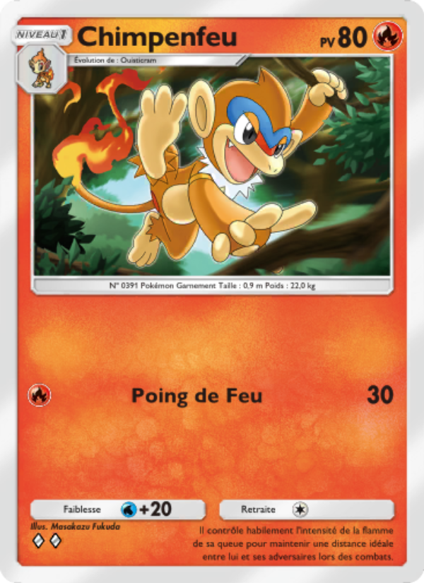 Chimpenfeu 028 — Space-Time Smackdown (French Pokémon TCG card)