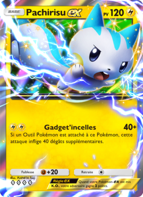 Pachirisu-ex 061 — Space-Time Smackdown (French Pokémon TCG card)