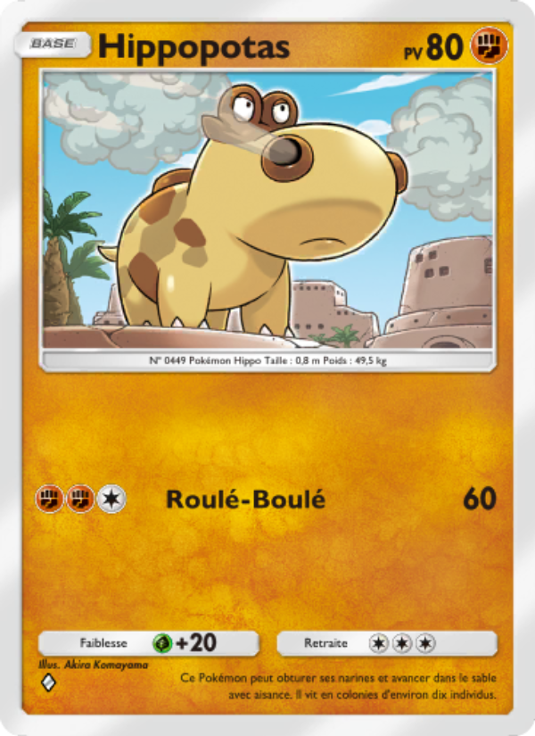 Hippopotas 093 — Space-Time Smackdown (French Pokémon TCG card)
