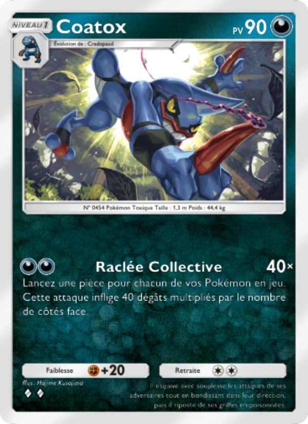 Coatox 108 — Space-Time Smackdown (French Pokémon TCG card)