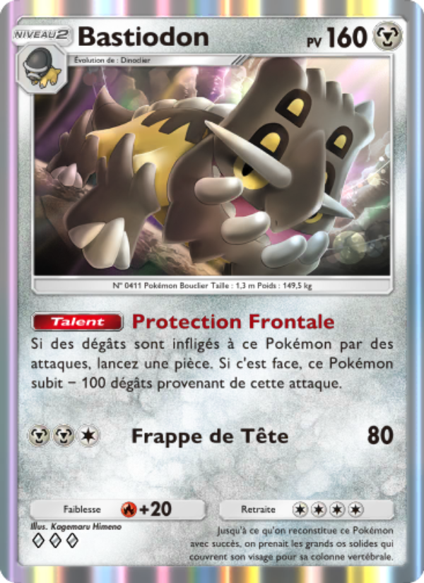 Bastiodon 114 — Space-Time Smackdown (French Pokémon TCG card)