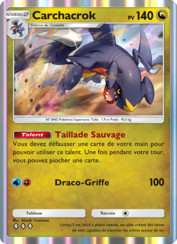 Carchacrok 123 — Space-Time Smackdown (French Pokémon TCG card)