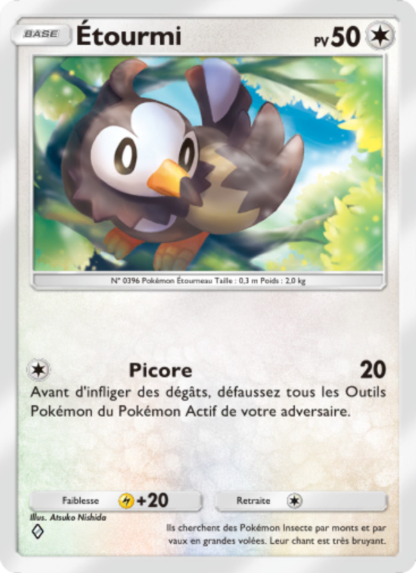 Étourmi 132 — Space-Time Smackdown (French Pokémon TCG card)