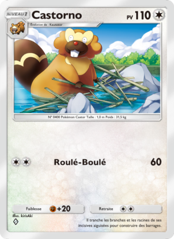 Castorno 136 — Space-Time Smackdown (French Pokémon TCG card)