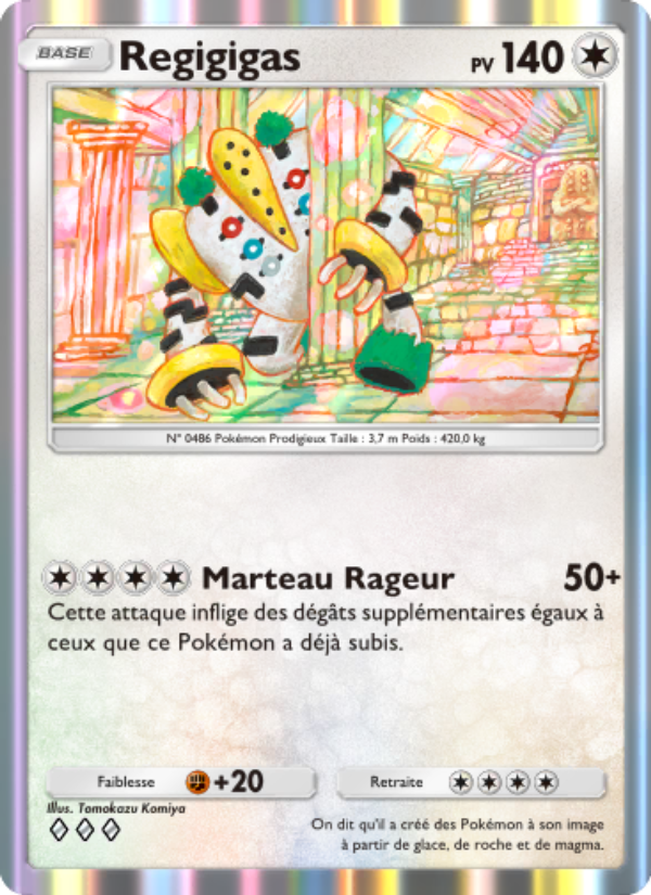 Regigigas 143 — Space-Time Smackdown (French Pokémon TCG card)