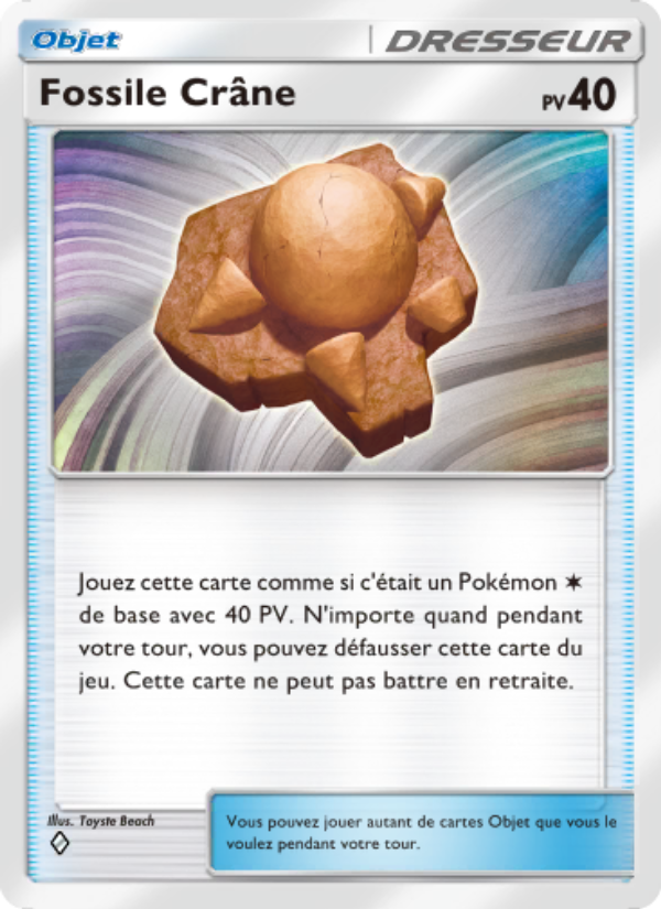 Fossile Crâne 144 — Space-Time Smackdown (French Pokémon TCG card)