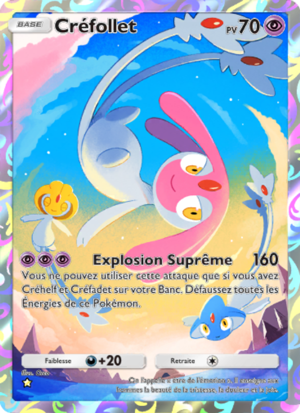 Créfollet 166 — Space-Time Smackdown (French Pokémon TCG card)